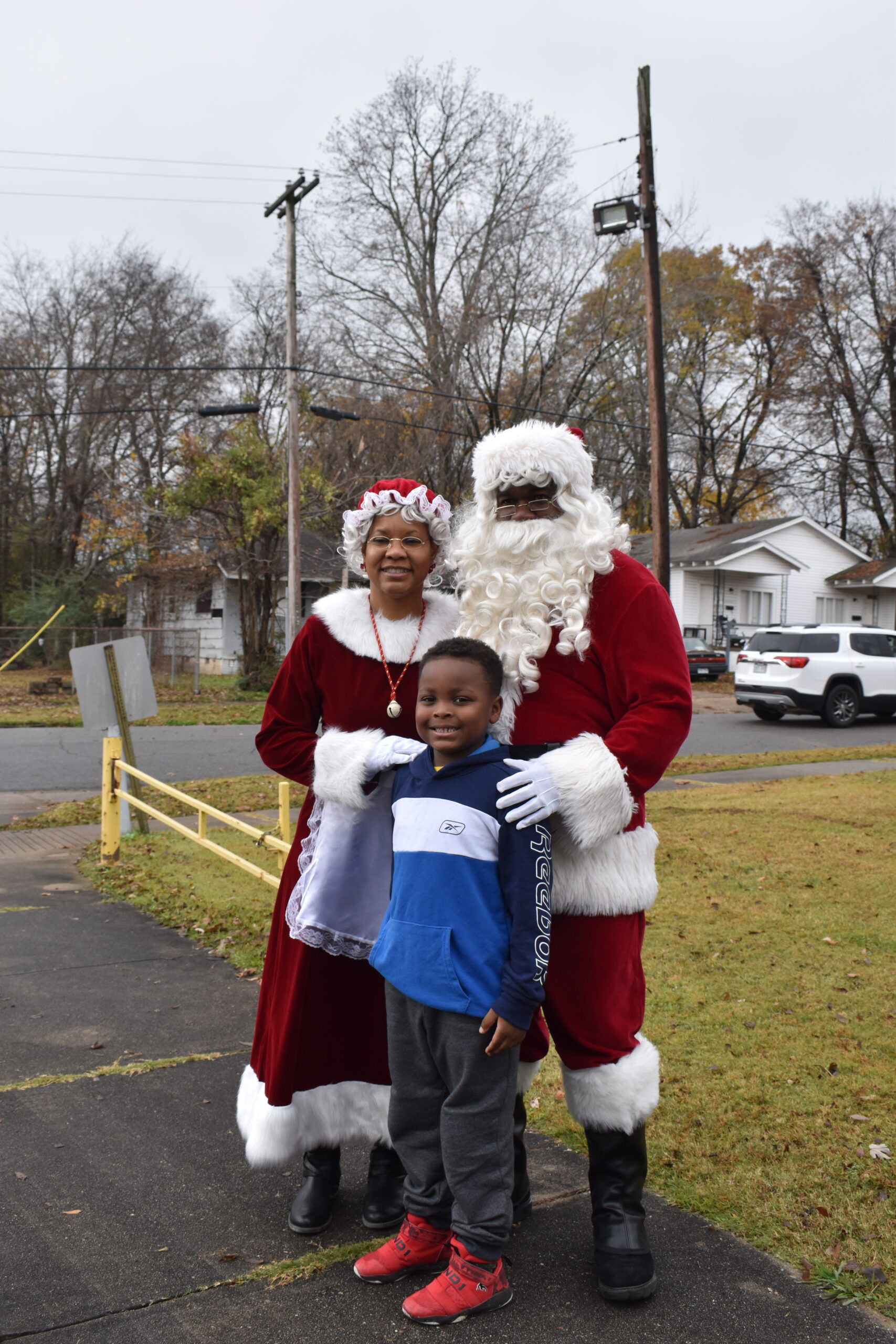Carter Bradford with Santa & Mrs. Claus