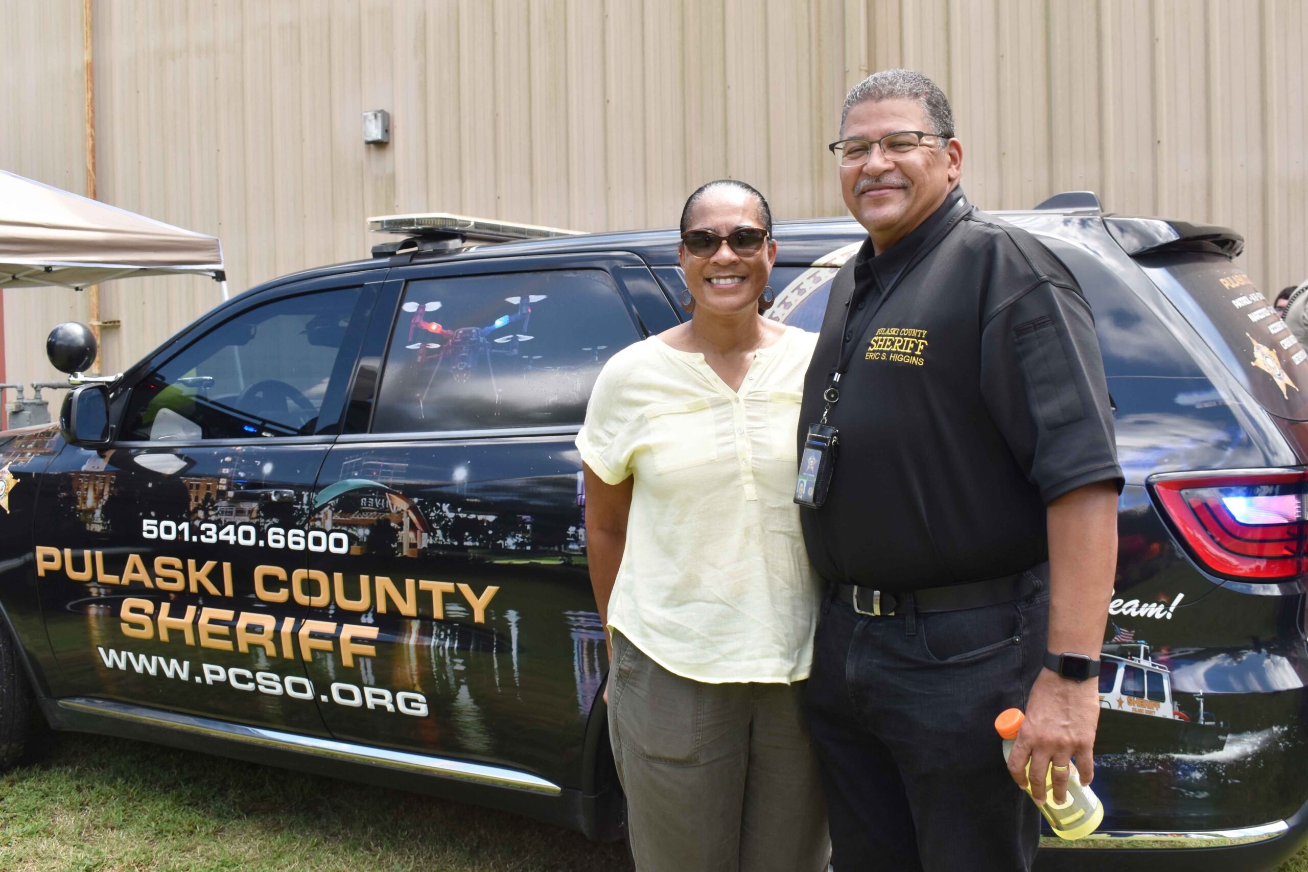 Caron and Pulaski County Sheriff Eric Higgins