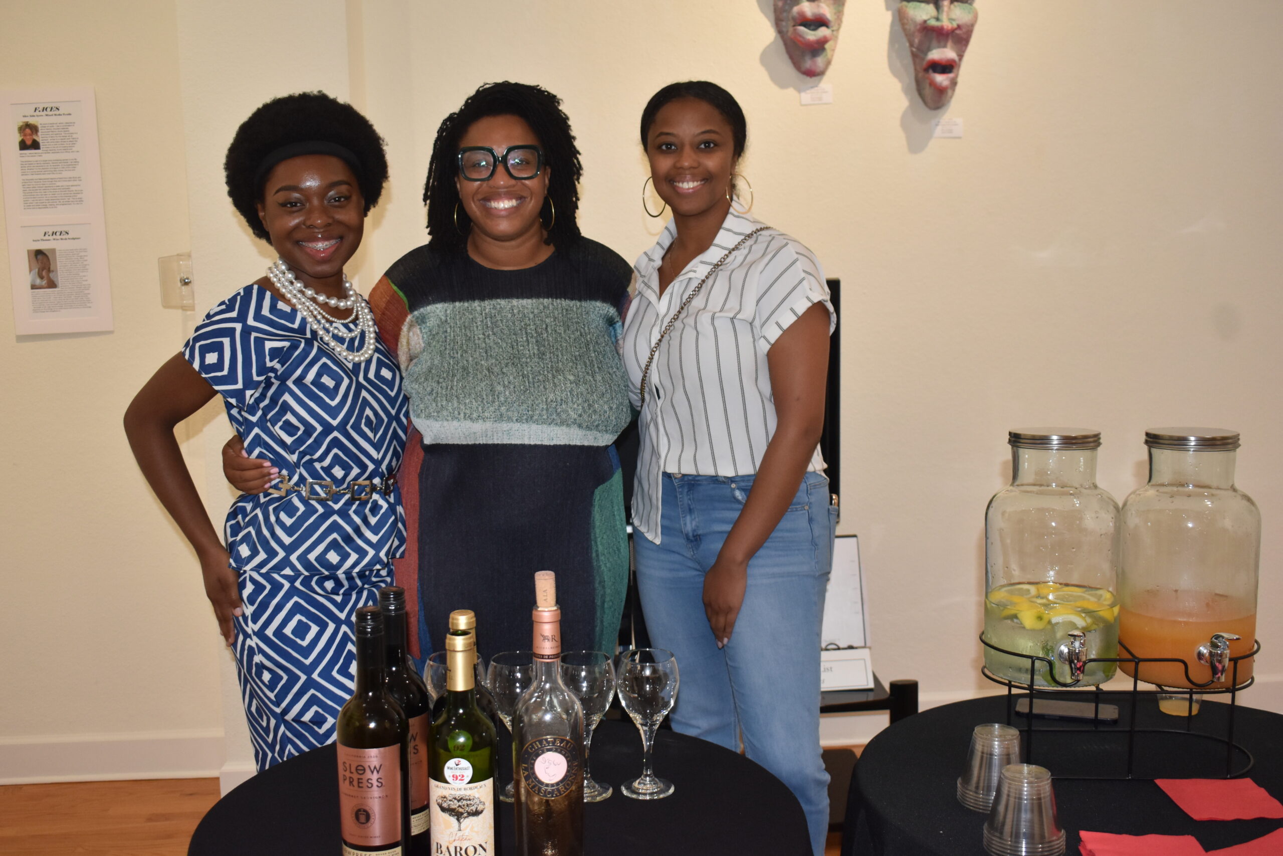 La’Jasha Champion, Kara Wilkins, owner Flyght Black Wines, Kendra Pruitt